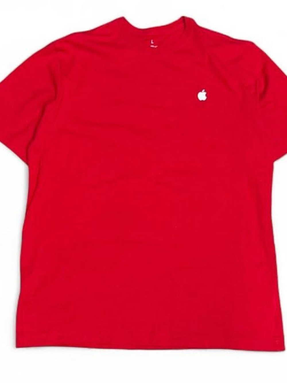 Y2K Apple Red Cotton Shirt